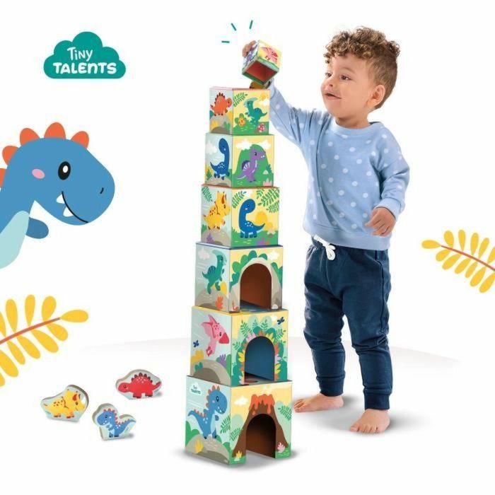 Ses Creative SES8710341132026 Torre de Habilidad Apilable de Bloques con 3 Figuras de Dinosaurios 2 Ses Creative SES8710341132026 Torre de Habilidad Apilable de Bloques con 3 Figuras de Dinosaurios 2
