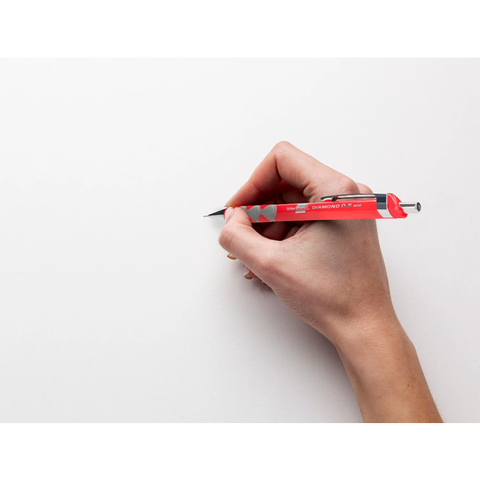 Liderpapel Portaminas Diamond 0,5 mm con Goma y Sujeción Soft Colores Surtidos 3