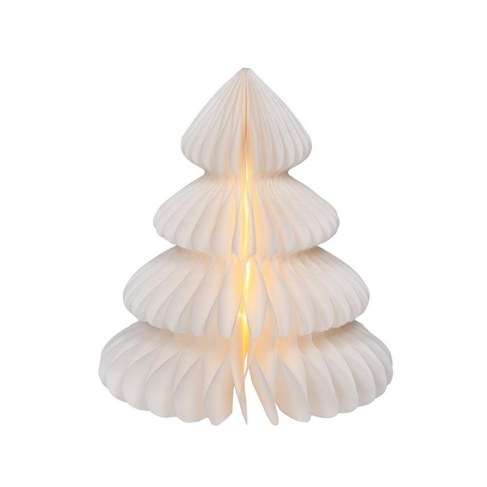 Figura arbol blanco de papel led ø24 x 28 cm 1 Figura arbol blanco de papel led ø24 x 28 cm 1