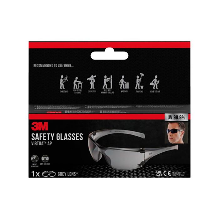 Gafas de seguridad virtua ap, lente gris 1 Gafas de seguridad virtua ap, lente gris 1