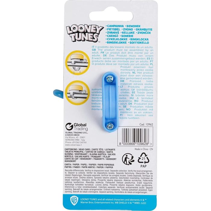 Timbre Infantil para Bicicleta Looney Tunes CZ10962 Amarillo 6