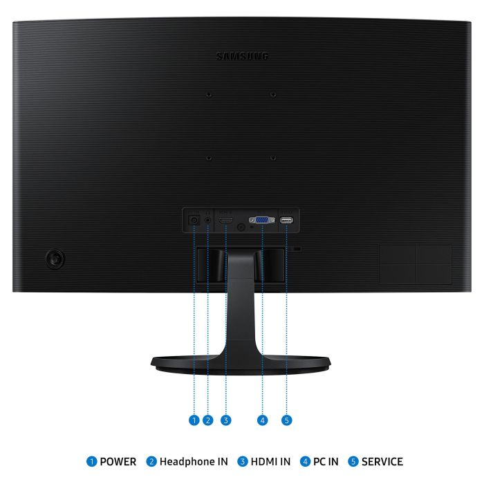 Samsung LS24D364GAUXEN Monitor Curvo 24" Full HD 100Hz VA Negro 5