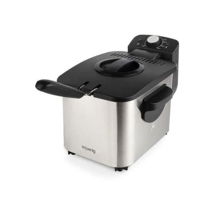 HKoeNIG DFX500 - Freidora eléctrica 3L - 2200W - Temperatura regulable - Cuerpo de acero inoxidable - Cesta extraíble HKoeNIG DFX500 - Freidora eléctrica 3L - 2200W - Temperatura regulable - Cuerpo de acero inoxidable - Cesta extraíble