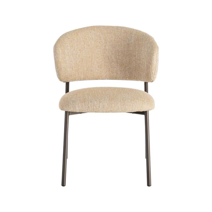 Silla Jaspeado Mostaza Tejido-Metal 57 X 60 X 81 cm