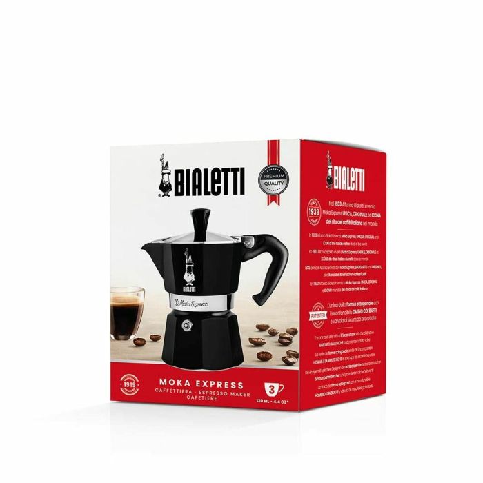 Cafetera Italiana Bialetti MOKA EXPRESS Negro Aluminio 200 ml 2 Cafetera Italiana Bialetti MOKA EXPRESS Negro Aluminio 200 ml 2