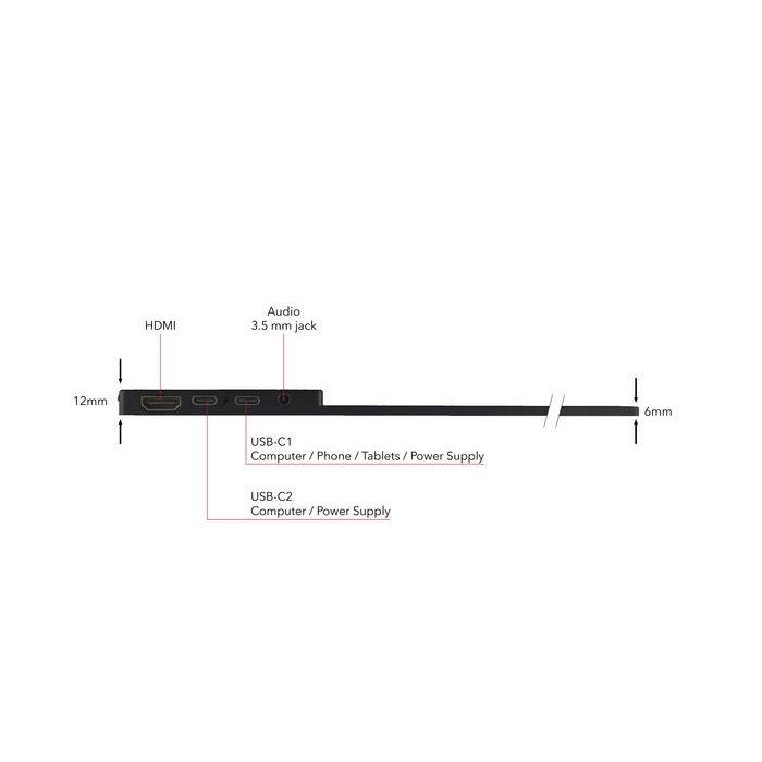 Verbatim PMT-14 Monitor Portátil Táctil 14" IPS Full HD Multimedia USB-C Negro 8