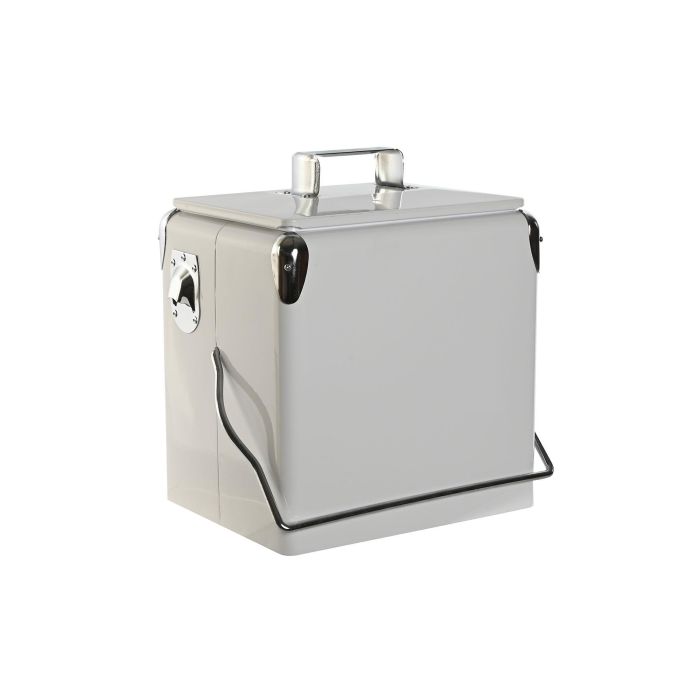 Nevera Portátil Home ESPRIT Blanco PVC Metal Acero Polipropileno 17 L 32 x 24 x 36 cm 1