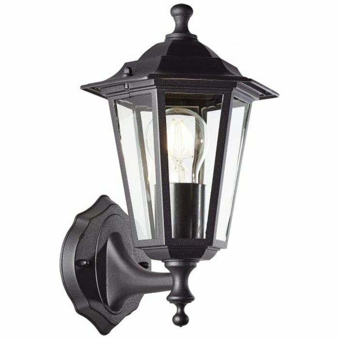 Brilliant BRI4004353349379 Aplique de Exterior Carleen Negro E27 60W, Bombilla no incluida