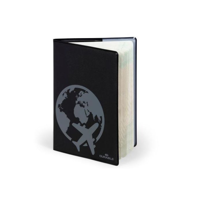 Durable Cubierta Para Pasaporte Rfid Secure 189x129 mm Negro Durable Cubierta Para Pasaporte Rfid Secure 189x129 mm Negro