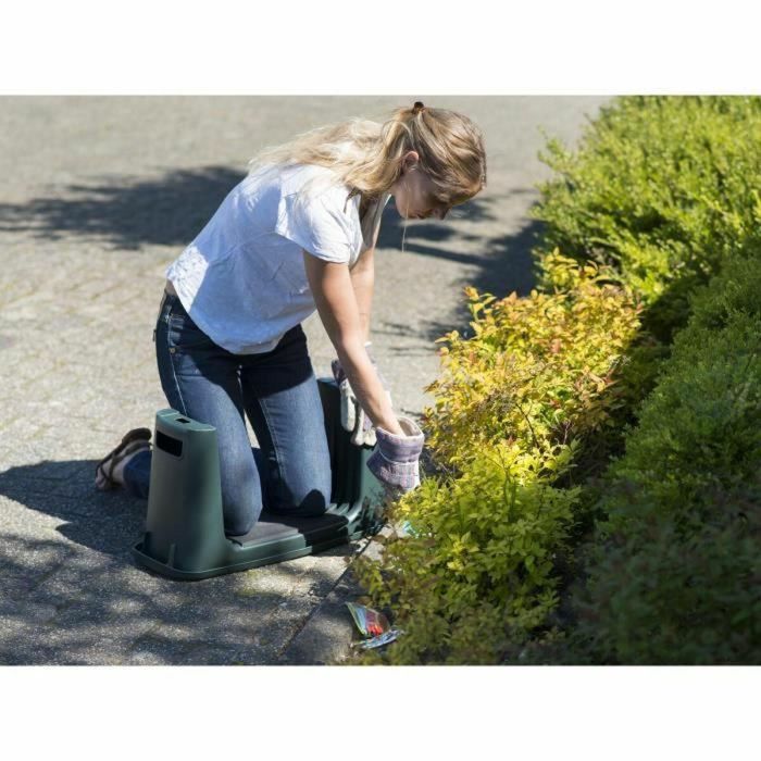Nature Taburete de rodillas HDPE - 2 posiciones sentado y arrodillado - Estable, ligero y transportable - Verde - H 34 x 65.5 x 25 cm 2