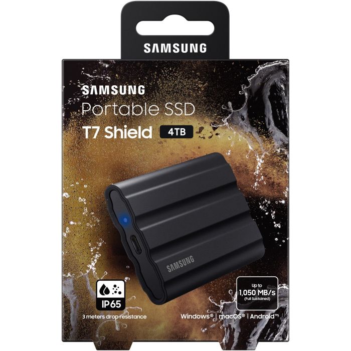 Samsung T7 Shield 4TB SSD Portátil USB 3.2 Gen2 Negro 9