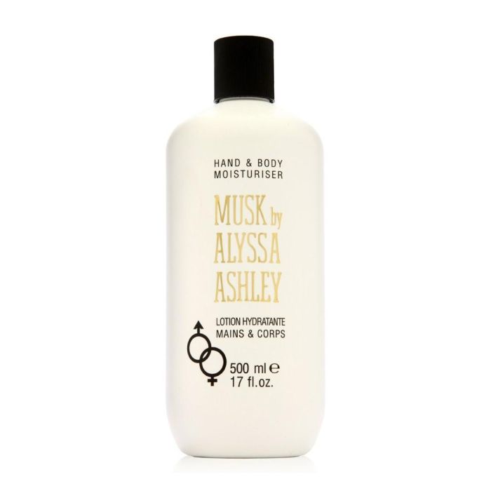 Alyssa Ashley Loción Corporal Musk Hidratante para Hombre y Mujer. Fragancia Floral Amaderada Almizcle 500 ml