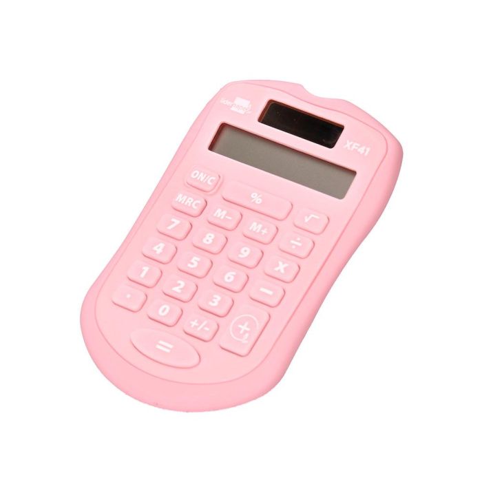 Calculadora Liderpapel Bolsillo Xf41 8 Digitos Solar Y Pilas Color Rosa 94x59,5x10,5 mm 1