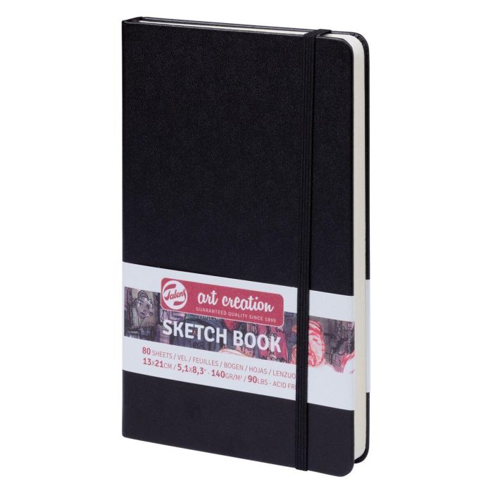 Cuaderno de Dibujo Talens Art Creation Sketch Book Negro 80 Hojas 13 x 21 cm (5 Unidades) 1