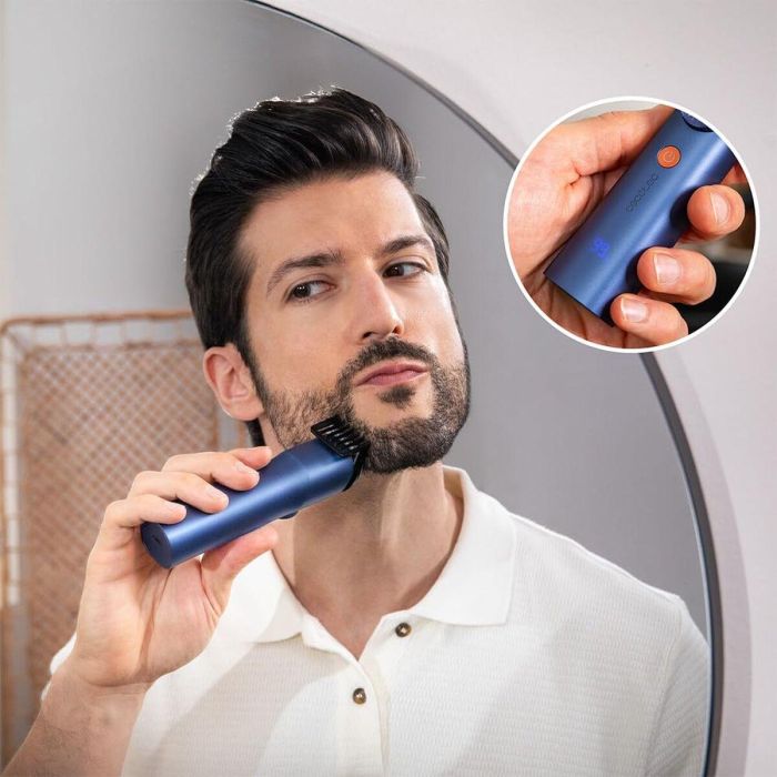 Cecotec Cortapelos Profesional PrecisionCare Barber Pro Recargable IPX7 Azul Accesorios 3