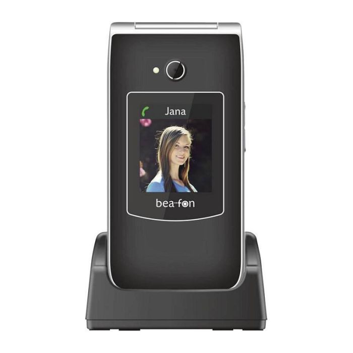 Beafon SL645 Móvil con Tapa 2G GSM, Pantalla 2.8", Cámara 3 MP, Radio FM, 1000 mAh, Color Negro y Plata 2