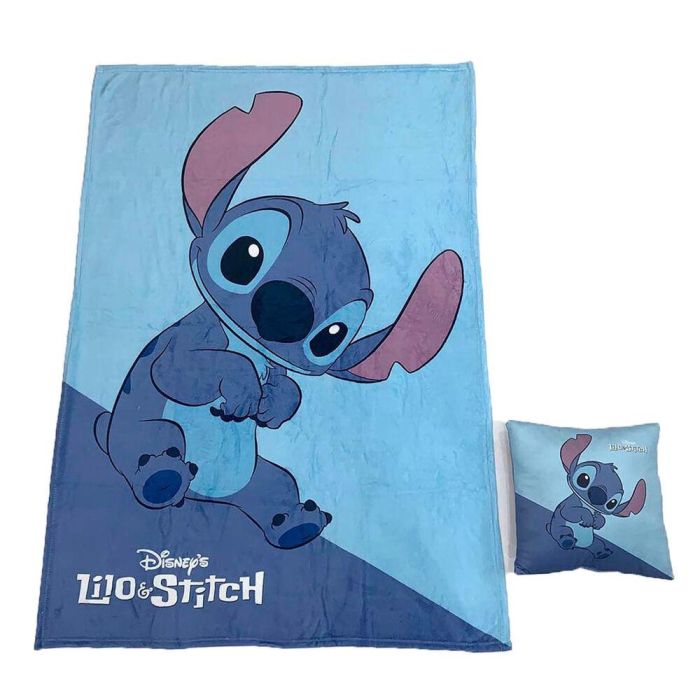 Set manta polar + cojin Stitch Disney 1 Set manta polar + cojin Stitch Disney 1