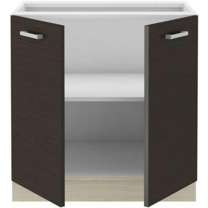Muebles bajos de Chamonix 80 cm - 2 puertas con bisagras - melamina - decoración de chene - l 80 x d 52 x h 82 cm 3