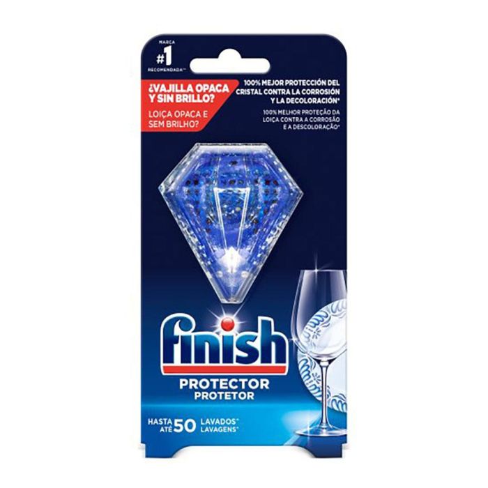 Finish Protector para Lavavajillas de Vajillas y Cristalería, Mantiene Color y Brillo, Protege contra Corrosión y Decoloración, 1 Unidad