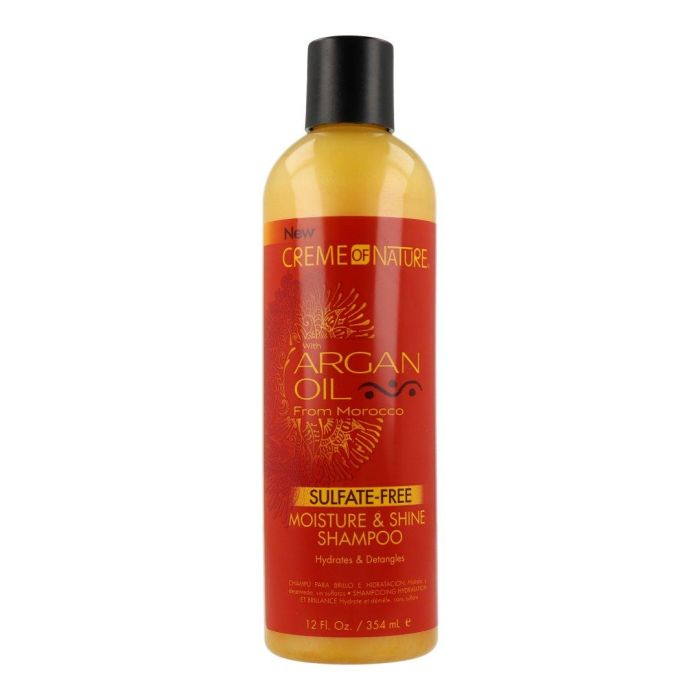Creme Of Nature ARGAN OIL champú brillo e hidratación 354 ml sin sulfatos con tecnología Exotic Shine