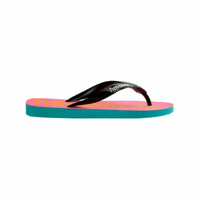 Chanclas para Mujer Havaianas Top Logomania Azul Rosa 1 Chanclas para Mujer Havaianas Top Logomania Azul Rosa 1