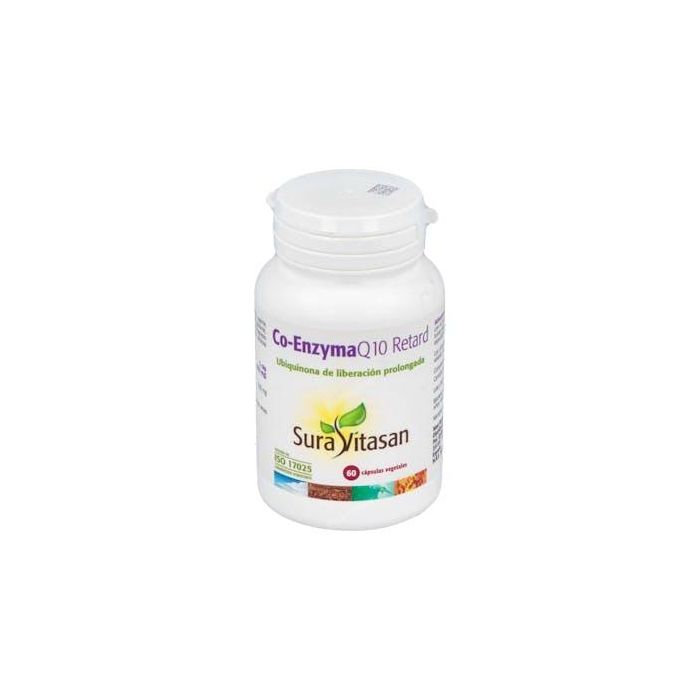 SURA VITASAN Co-Enzyma Q10 Retard 60 Cápsulas - Ubiquinona 100mg, alta biodisponibilidad, libre de OGM
