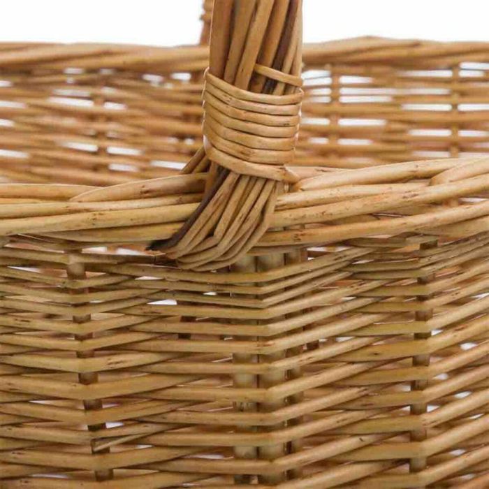 Cesta de Picnic Alexandra House Living Mimbre Madera de sauce 42 x 30 x 22 cm Natural 2