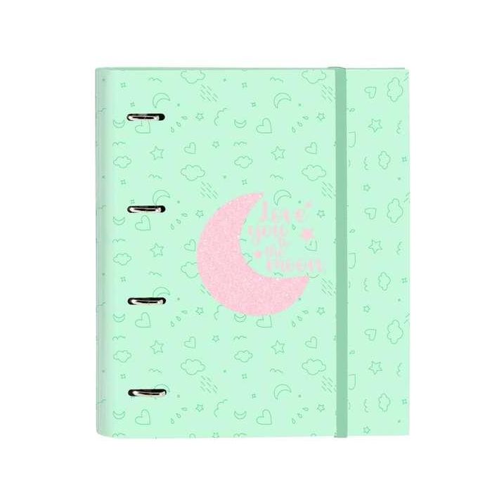 Carpeta de anillas BlackFit8 Moon Verde 27 x 32 x 3.5 cm