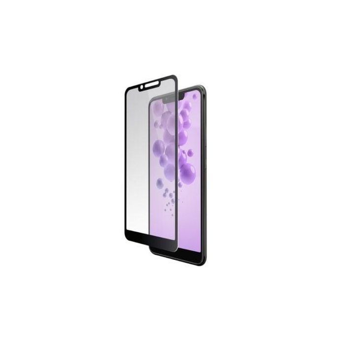 PROTECTOR PANTALLA WIKO VIEW 2 GO - CRISTAL TEMPLADO PLANO - MARCO NEGRO