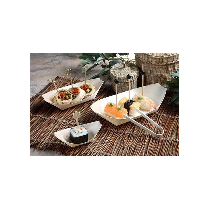 Set de 4 barquillas de madera Algon 23 cm (24 Cajas) 2 Set de 4 barquillas de madera Algon 23 cm (24 Cajas) 2