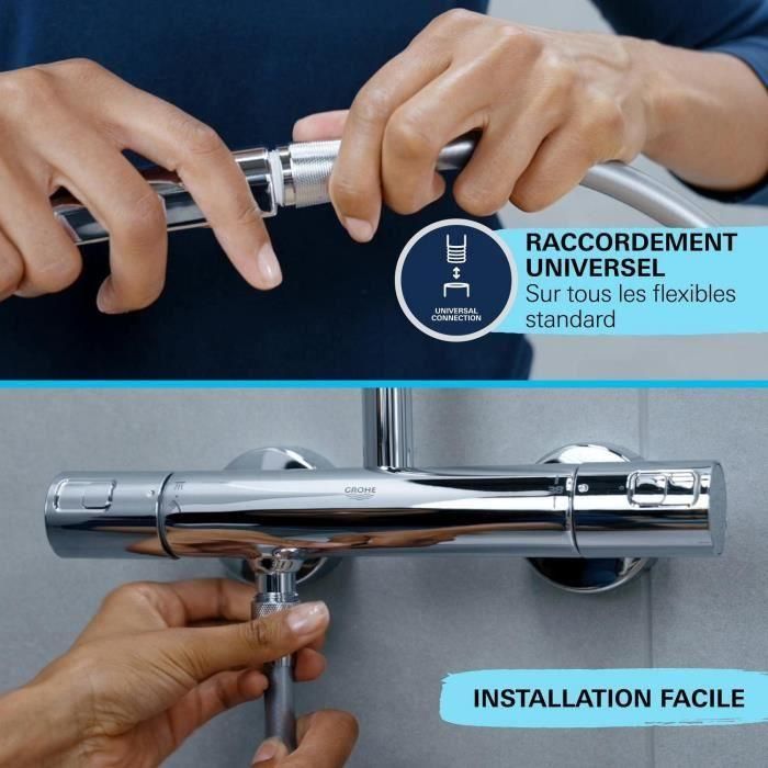 Rociador de ducha - GROHE Vitalio Start 110 27940001 - 1 chorro lluvia - Ahorro de agua - Proceso antical - Cromo 5 Rociador de ducha - GROHE Vitalio Start 110 27940001 - 1 chorro lluvia - Ahorro de agua - Proceso antical - Cromo 5