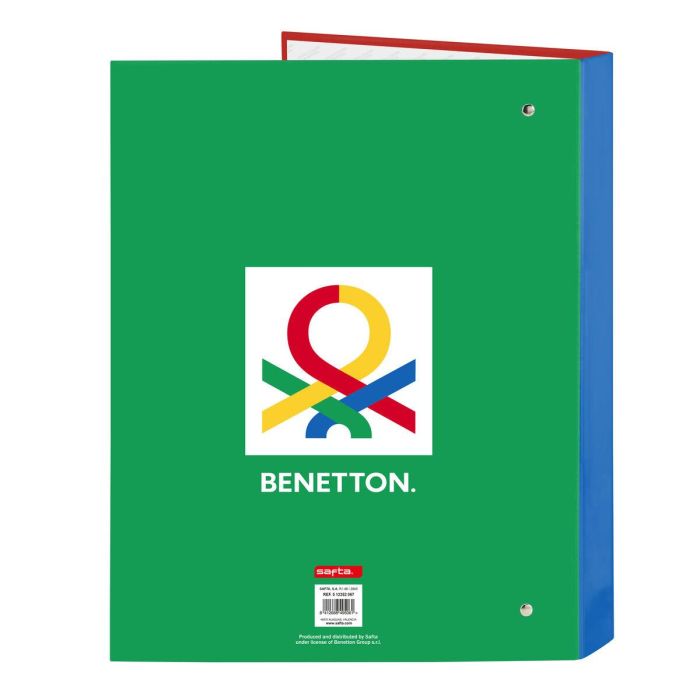 Carpeta de anillas Benetton Pop Gris A4 (26.5 x 33 x 4 cm) 1