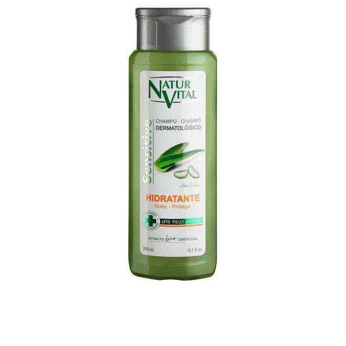Natur Vital Champú Sensitive Hidratante y Nutritivo para Cuero Cabelludo Sensible, Aloe Vera y Malvavisco, 300 ml Natur Vital Champú Sensitive Hidratante y Nutritivo para Cuero Cabelludo Sensible, Aloe Vera y Malvavisco, 300 ml