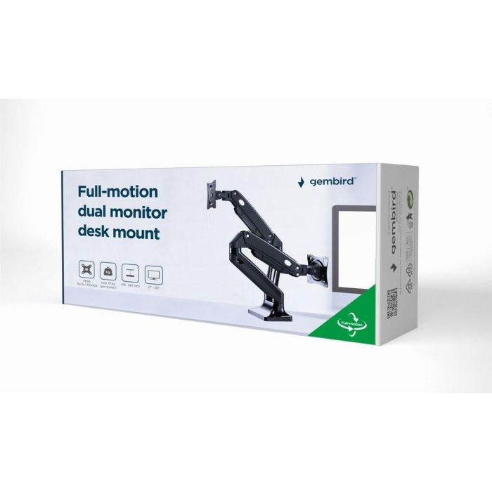 Gembird MA-DA2-03 soporte para monitor 88,9 cm (35") Escritorio Negro 1 Gembird MA-DA2-03 soporte para monitor 88,9 cm (35") Escritorio Negro 1