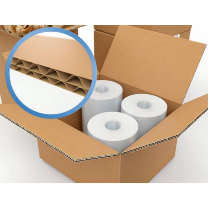 Caja Para Embalar Q-Connect Americana Ultrarresistente Carton Reciclado Canal Doble 7 mm Color Kraft 172x217x110 mm 4