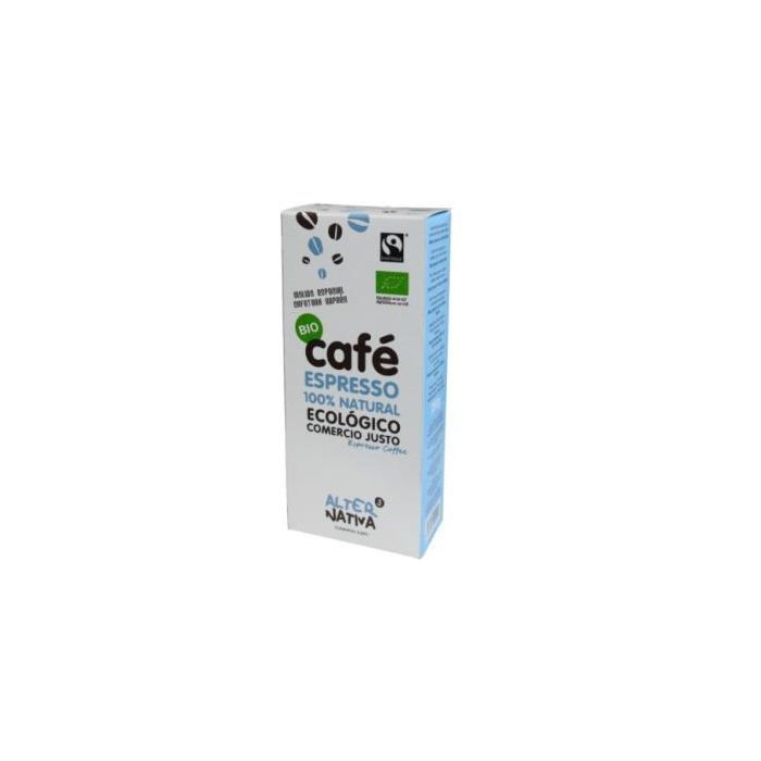 ALTERNATIVA 3 Café Expreso Molido Ecológico 250g - Tueste Natural, Gusto Intenso para Cafetera Espresso