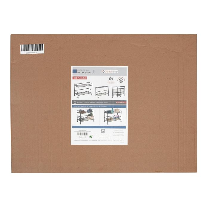 Confortime Estantería Plegable 2 Niveles, 67 x 30 x 44.8 cm 1 Confortime Estantería Plegable 2 Niveles, 67 x 30 x 44.8 cm 1