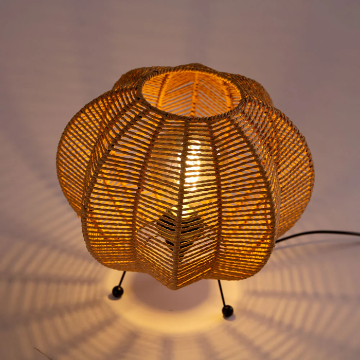 Lámpara de Mesa Alex SKD-T-2009 Decoración Mediterráneo, Natural o Boho-Chic