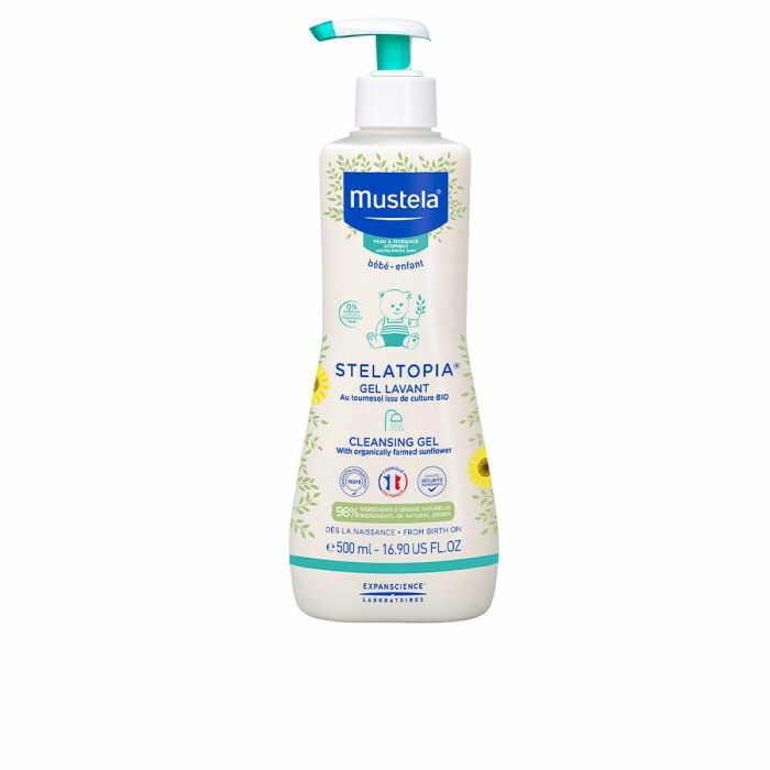 Mustela Stelatopia Gel Baño Limpiador Suavizante Piel Atópica Seca Bebé y Niño 200 ml