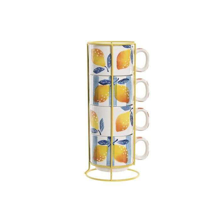 Cafe Mediterraneo DKD Home Decor Azul Amarillo 13 x 30 x 15.5 cm Set de 4 0 Cafe Mediterraneo DKD Home Decor Azul Amarillo 13 x 30 x 15.5 cm Set de 4 0
