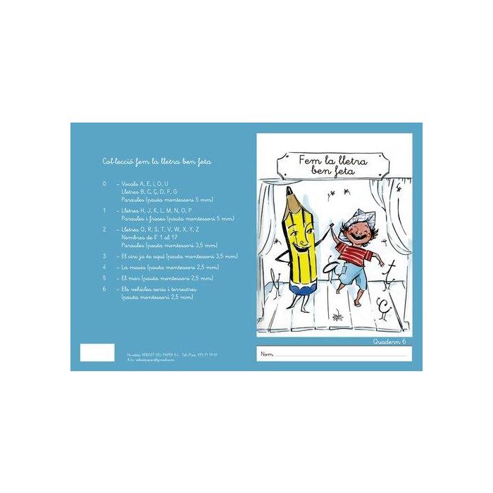 Cuaderno Rebost (Cat.) Fem La Lletra Ben Feta Minusculas Nº 6 (Set de 5)