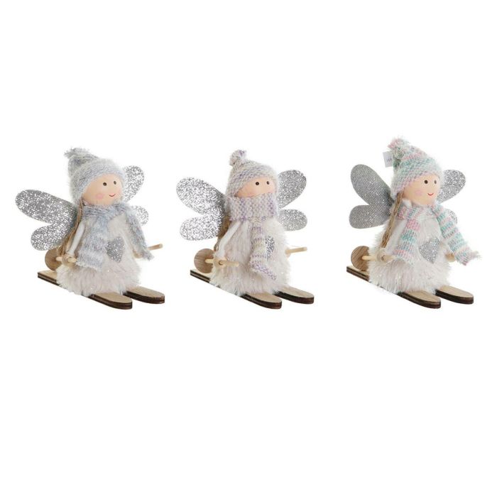 Figura Navidad Fantasia DKD Home Decor Blanco Gris 8 x 10 x 12 cm (3 Unidades) Figura Navidad Fantasia DKD Home Decor Blanco Gris 8 x 10 x 12 cm (3 Unidades)