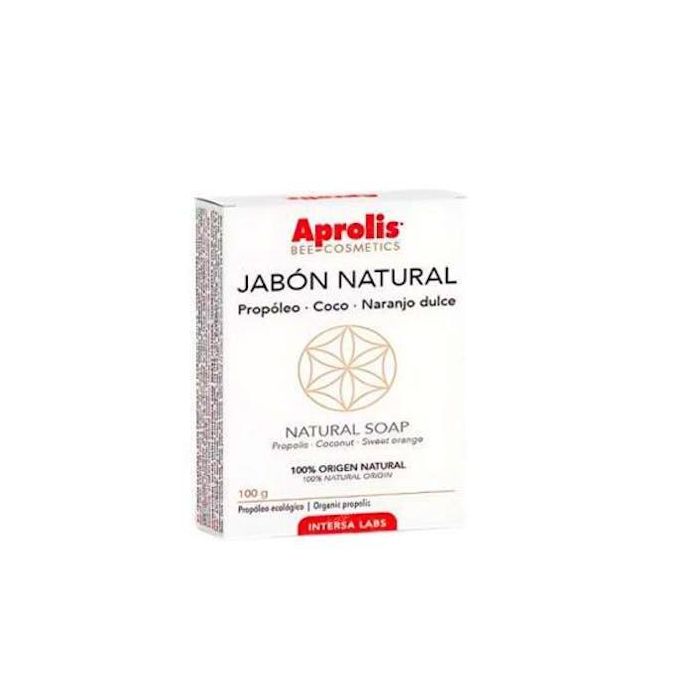 Aprolis Jabón Natural Propóleo Coco Naranjo Dulce 100g para Manos, Cuerpo y Cara