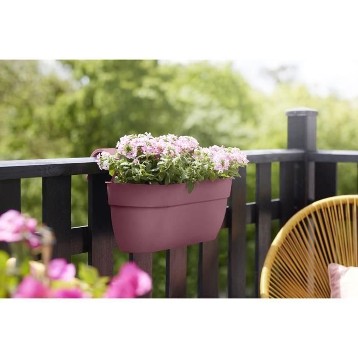ELHO - Maceta - Vibia Campana Easy Hanger Large - Dusty Pink - Outdoor Balcón - L 24.1 x W 46 x H 26.5 cm 1 ELHO - Maceta - Vibia Campana Easy Hanger Large - Dusty Pink - Outdoor Balcón - L 24.1 x W 46 x H 26.5 cm 1