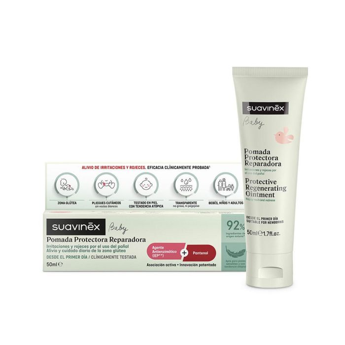 Suavinex Baby Pomada Protectora Reparadora 50 ml para Pañalitis y Dermatitis del Pañal 1