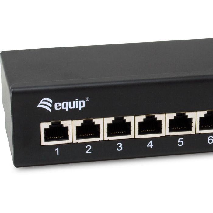 Equip Patchpanel 8x RJ45 Cat6A FTP 1HE Premium schwarz 2 Equip Patchpanel 8x RJ45 Cat6A FTP 1HE Premium schwarz 2
