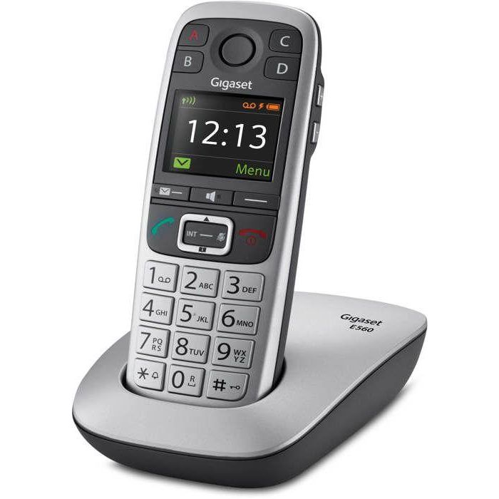 GIGASET Teléfono fijo E560 Plata GIGASET Teléfono fijo E560 Plata