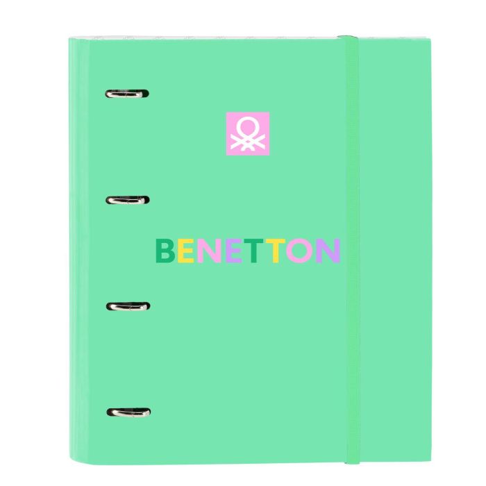 Carpeta de anillas Benetton Mint Verde 27 x 32 x 3.5 cm