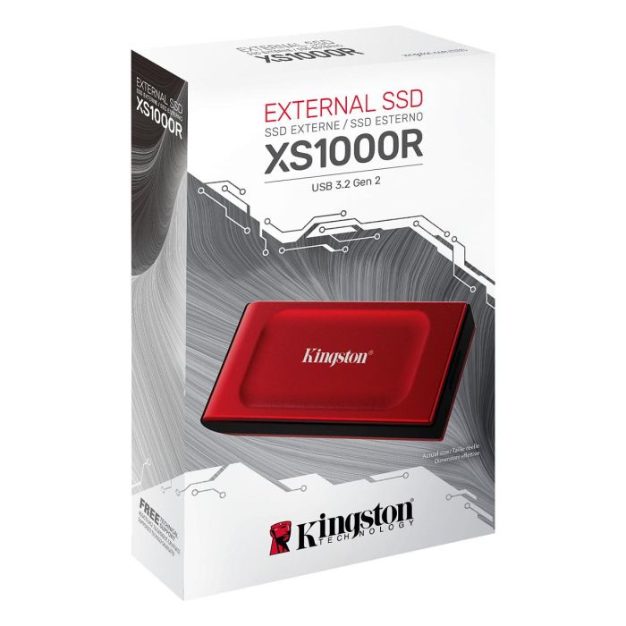 Kingston SSD Externo XS1000 1TB USB 3.2 Gen 2 Rojo 1050 MB/s 4