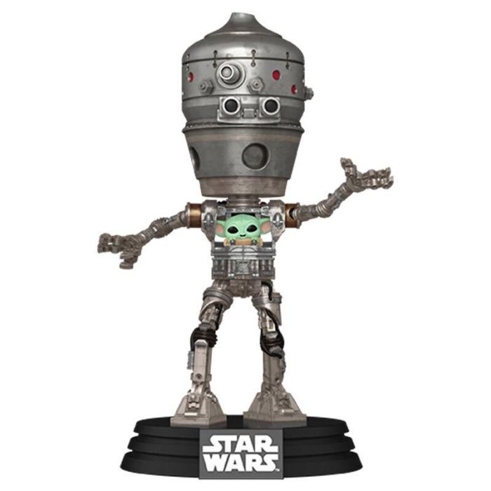 Figura POP Deluxe Star Wars The Mandalorian IG-12 with Grogu 1 Figura POP Deluxe Star Wars The Mandalorian IG-12 with Grogu 1